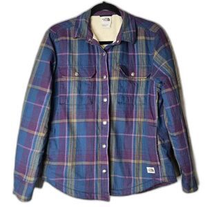 The North Face Sherpa Lined Womens Plaid Campshire Shirt M | Cozy Outdoorsy